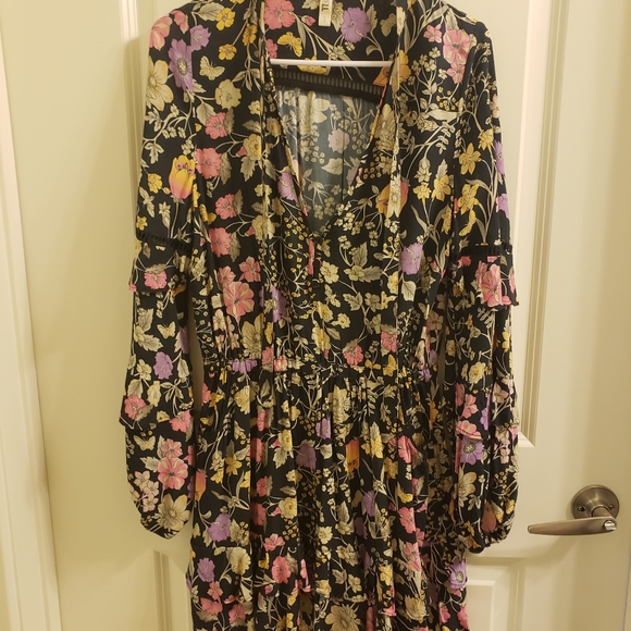 Spell Designs-Sayulita Frill Mini Dress Nightshade - Picture 3 of 7